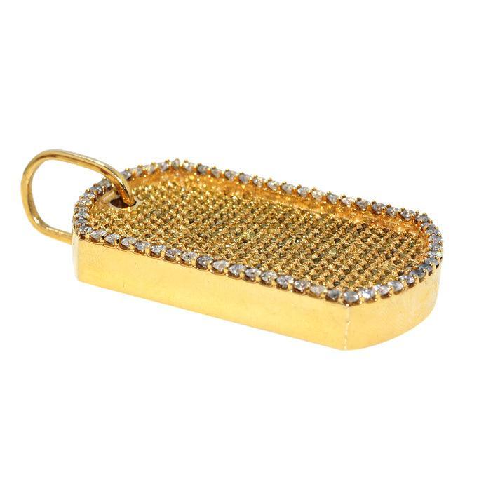 JDTK-CDD005 - Custom Diamond Dog Tag Pendant - Johnny Dang & Co