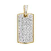 10KY 0.50CTW DIAMOND DOGTAG PENDANT - Johnny Dang & Co