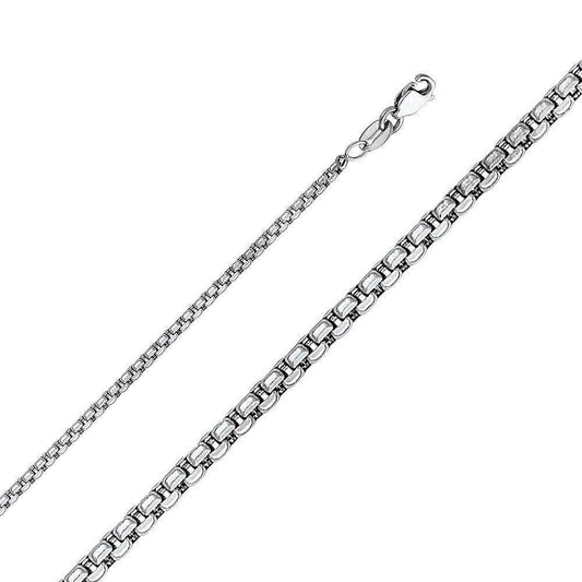 1.8mm Round Box & Flat Square Franco Chain - Johnny Dang & Co