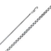 1.8mm Round Box & Flat Square Franco Chain - Johnny Dang & Co