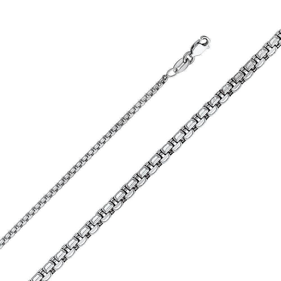 1.8mm Round Box & Flat Square Franco Chain - Johnny Dang & Co