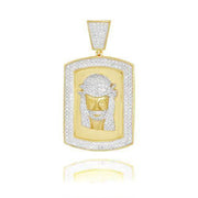 10KY 1.50CTW DIAMOND JESUS DOGTAG - Johnny Dang & Co