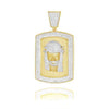 10KY 1.50CTW DIAMOND JESUS DOGTAG - Johnny Dang & Co