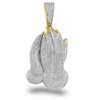 10KY 4.60CTW DIAMOND PRAYING HANDS PENDANT - Johnny Dang & Co