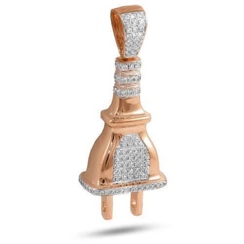 10KR 1.75CTW DIAMOND PLUG PENDANT - Johnny Dang & Co