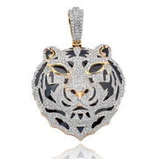 10KY 8.00CTW DIAMOND TIGER HEAD PENDANT - Johnny Dang & Co