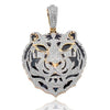 10KY 8.00CTW DIAMOND TIGER HEAD PENDANT - Johnny Dang & Co