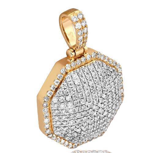 10KY 1.75CTW DIAMOND 3-D DOME STOP SIGN PENDANT - Johnny Dang & Co