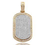 10KY 3.50CTW DIAMOND 3-D DOGTAG PENDANT - Johnny Dang & Co