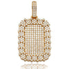 14KY 5.00CTW DIAMOND DOGTAG PENDANT WITH FLEUR CLU - Johnny Dang & Co