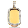 14KY 2.35CTW DIAMOND DOGTAG PENDANT - 2 ROW 2 - Johnny Dang & Co