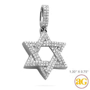 14KW 0.75CTW DIAMOND STAR OF DAVID PENDANT - Johnny Dang & Co