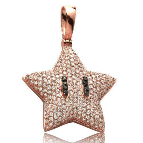 14KR 2.75CTW DIAMOND STAR EMOJI PENDANT - Johnny Dang & Co