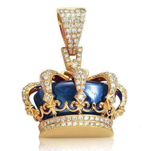 10KY 2.85CTW DIAMOND CROWN PENDANT - Johnny Dang & Co