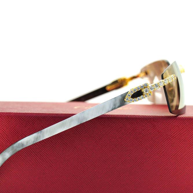 CJTK-16324 Custom Diamond Frame for designer Sunglasses - Johnny Dang & Co