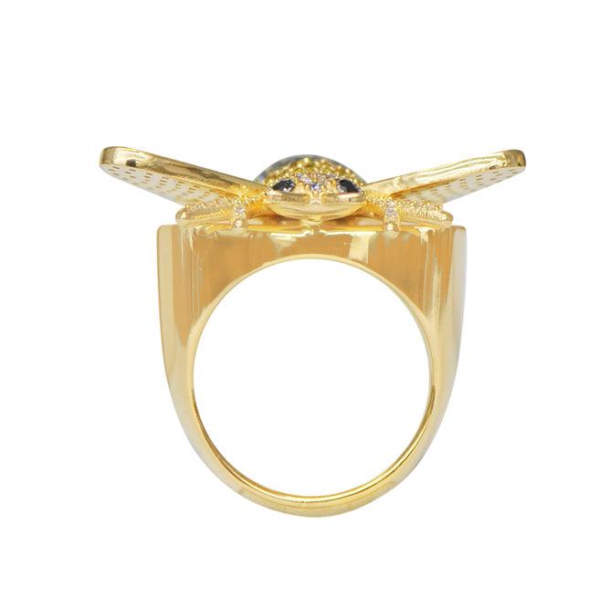 CJ19436 - CUSTOM DIAMOND BEE RING - Johnny Dang & Co