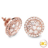 14KR 2.00CTW DIAMOND ROUND CLUSTER EARRING STUDS W - Johnny Dang & Co