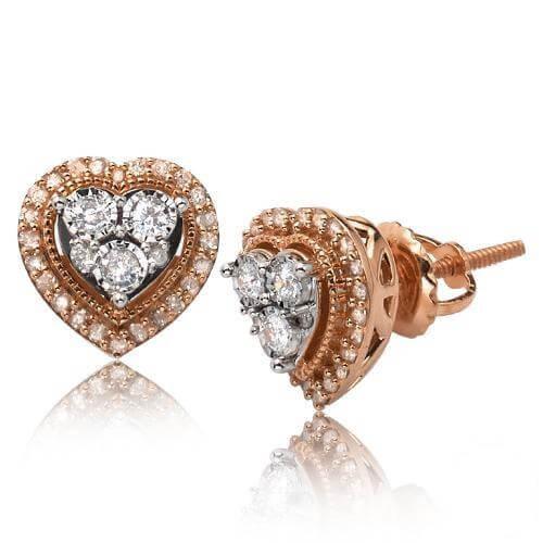 14KR 0.33CTW ILLUSION SET DIAMOND HEART CLUSTER - Johnny Dang & Co