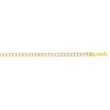 14kt Gold 20 inches Yellow+White Finish 4.6mm Diamond Cut Comfort Pave Curb Chain with Lobster Clasp - Johnny Dang & Co