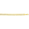 14K Gold 8.3mm White Pave Curb Chain - Johnny Dang & Co