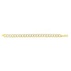 14K Gold 11.23mm White Pave Curb Chain - Johnny Dang & Co