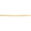 14K Gold 12.18mm White Pave Curb Chain - Johnny Dang & Co