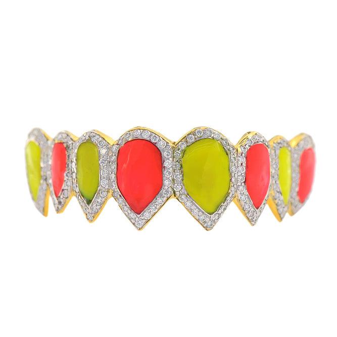 CPG171210 RIFF RAFF CUSTOM CANDY ENAMEL DIAMOND GRILL - Johnny Dang & Co