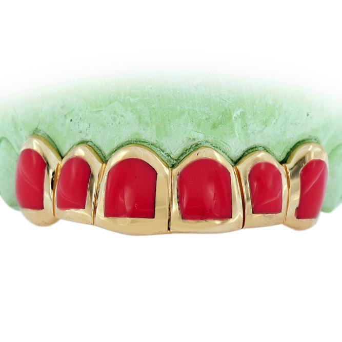 14 Teeth Grill With Light Red Enamel - Johnny Dang & Co