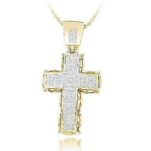 14KY 2.00CTW INVISIBLE CROSS - Johnny Dang & Co