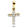 14KY 1.00CTW 11-STONE DIAMOND CROSS - Johnny Dang & Co