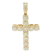 10KY 2.15CTW DIAMOND CLUSTER DESIGN CROSS - Johnny Dang & Co