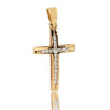 14KY 0.55CTW DIAMOND CHANNEL SET CROSS PENDANT - Johnny Dang & Co