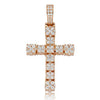 14KR 2.50CTW FLOWER DIAMOND CROSS PENDANT - Johnny Dang & Co