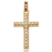 14KY 1.50CTW DIAMOND FLAT PYRAMID SETTING CROSS PE - Johnny Dang & Co