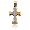 14KY 2.50CTW INVISIBLE PRINCESS DIAMOND CROSS PEND - Johnny Dang & Co