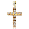 14KY 2.00CTW DIAMOND SQUARE CLUSTER CROSS PENDANT - Johnny Dang & Co