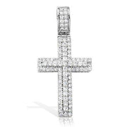14KW 1.45CTW DIAMOND 3-D CROSS PENDANT - STRAIGHT - Johnny Dang & Co