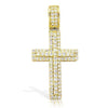 14KY 1.45CTW DIAMOND 3-D CROSS PENDANT - STRAIGHT - Johnny Dang & Co