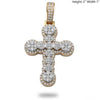 14KY+W 2.30CTW DIAMOND ROUND CLUSTER FLARED CROSS - Johnny Dang & Co