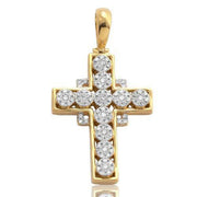 10KY 0.50CTW ROUND CLUSTER DIAMOND CROSS WITH - Johnny Dang & Co