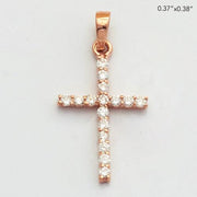 14KR 0.15CTW DIAMOND THIN CROSS PENDANT - Johnny Dang & Co
