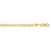 14kt Yellow Gold 10 inches 2.60mm Shiny Curb Type Chain Anklet with Lobster Clasp - Johnny Dang & Co