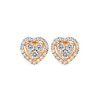 Diamond & Gold Heart Illusion Earrings - Johnny Dang & Co