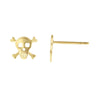 14K Gold Skull Stud Earring - Johnny Dang & Co
