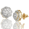 10KY 1.65CTW DIAMOND 3-D ROUND DOME CLUSTER EARRIN - Johnny Dang & Co