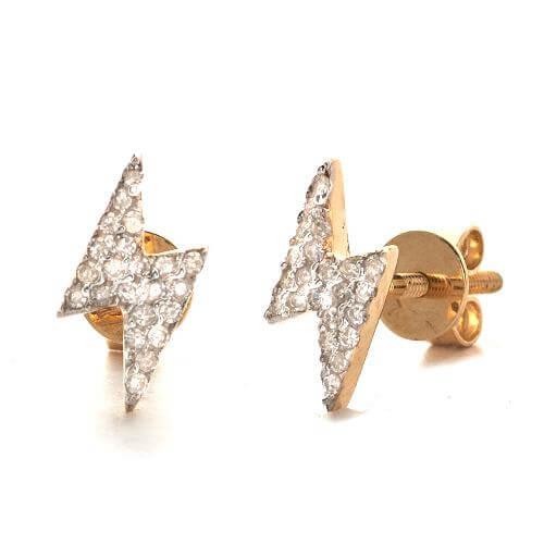 10KY 0.20CTW MICROPAVE DIAMOND LIGHTING BOLT - Johnny Dang & Co