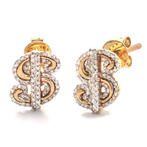 10KY 0.25CTW MICROPAVE DIAMOND $ DOLLAR SIGN - Johnny Dang & Co