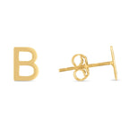 14K Gold Initial 'A Through Z' Stud Earring - Johnny Dang & Co