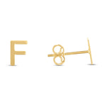 14K Gold Initial 'A Through Z' Stud Earring - Johnny Dang & Co