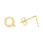 14K Gold Initial 'A Through Z' Stud Earring - Johnny Dang & Co